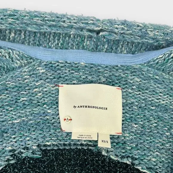 By Anthropologie Narwhal Icon Cardigan Sweater RARE Size XS/S - Picture 4 of 8